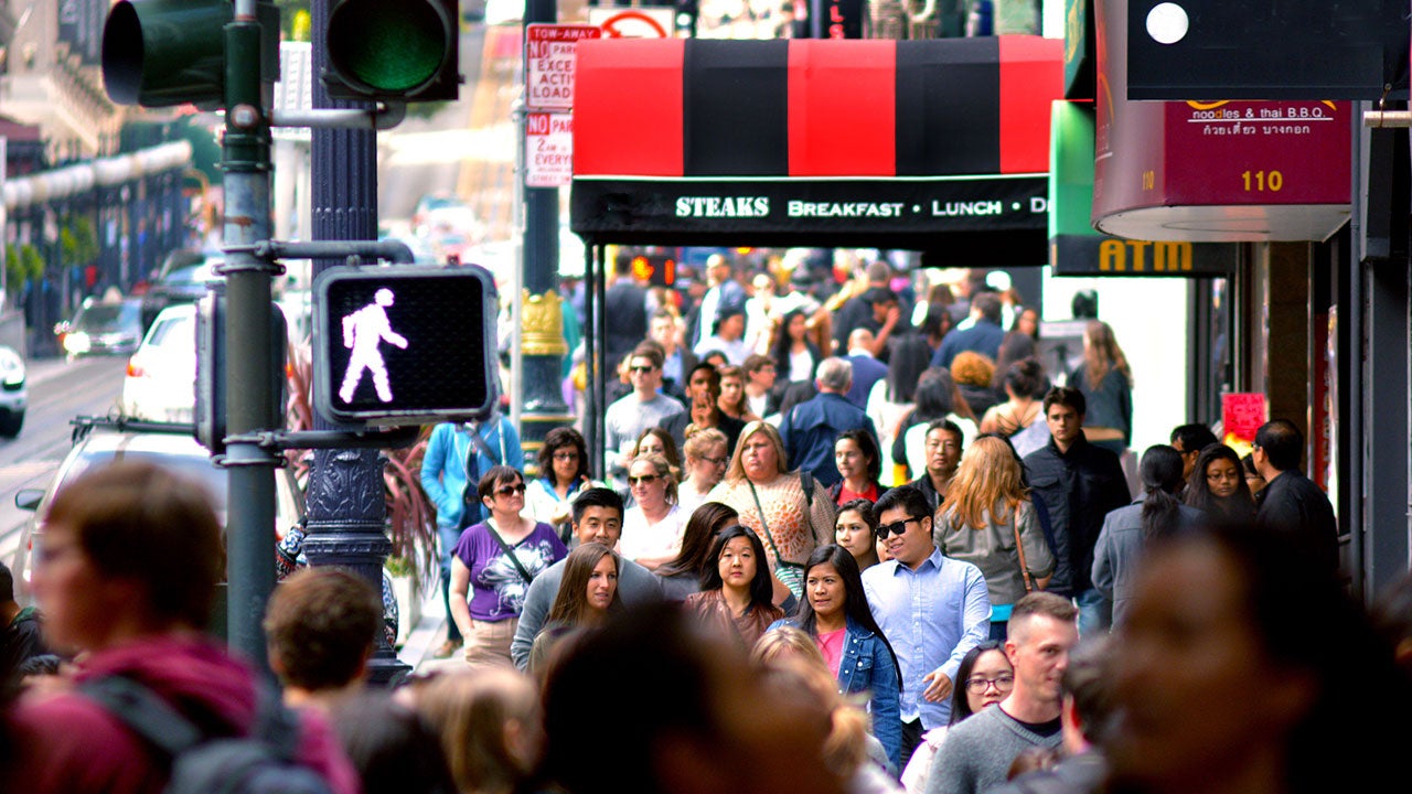people walking in San Francisco