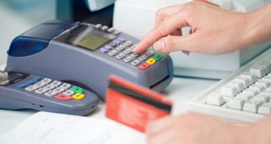 Card reader and red credit card
