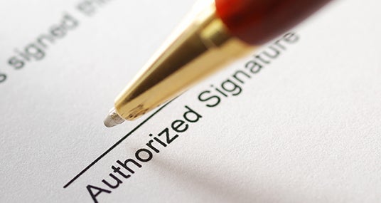Authorized signature © haveseen - Fotolia.com