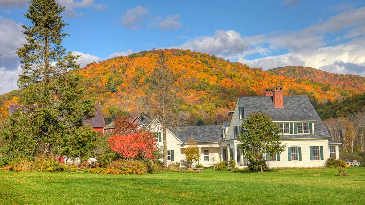 Country home in the fall