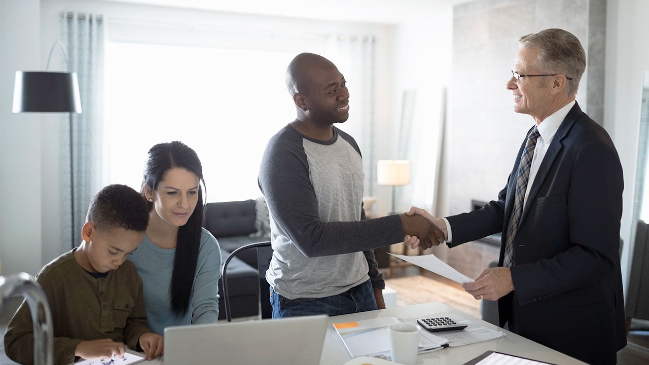 Family working on their finances