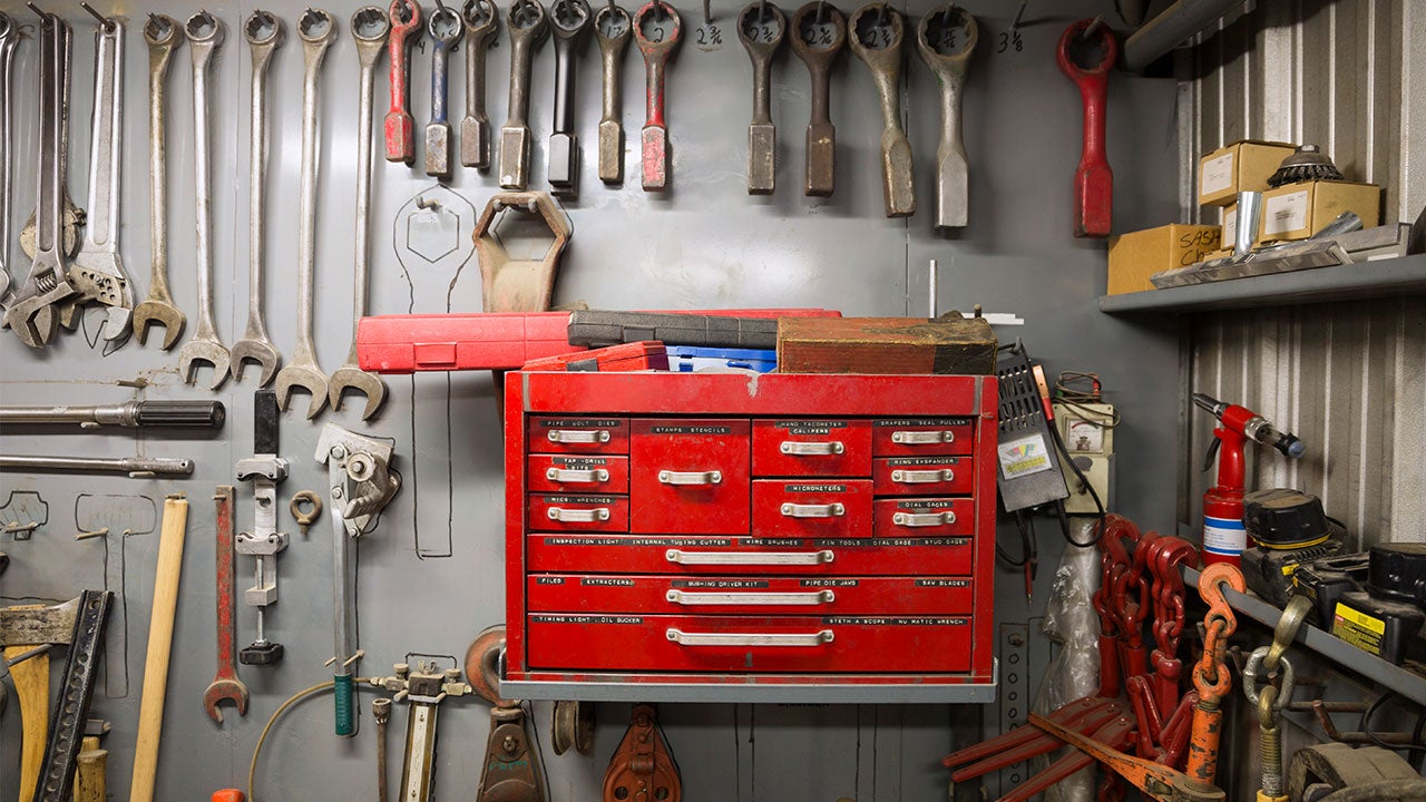 toolbox and tools