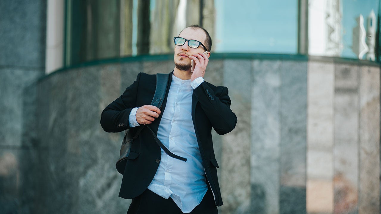 Man talking on cellphone