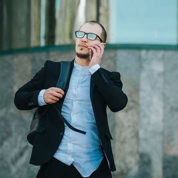 Man talking on cellphone