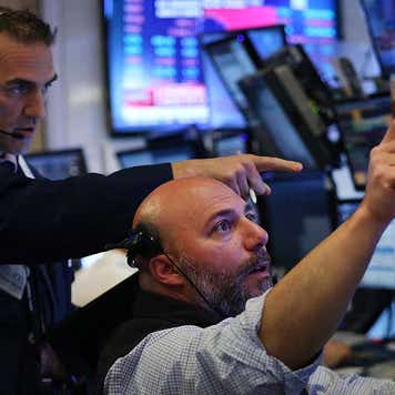 Traders work on the floor of the New York Stock Exchange (NYSE) on May 29, 2018 in New York City.