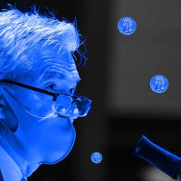 Fed chair Jerome Powell in blue