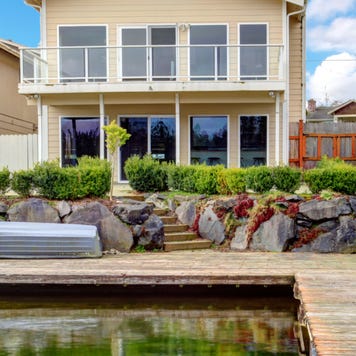 A waterfront home with dock