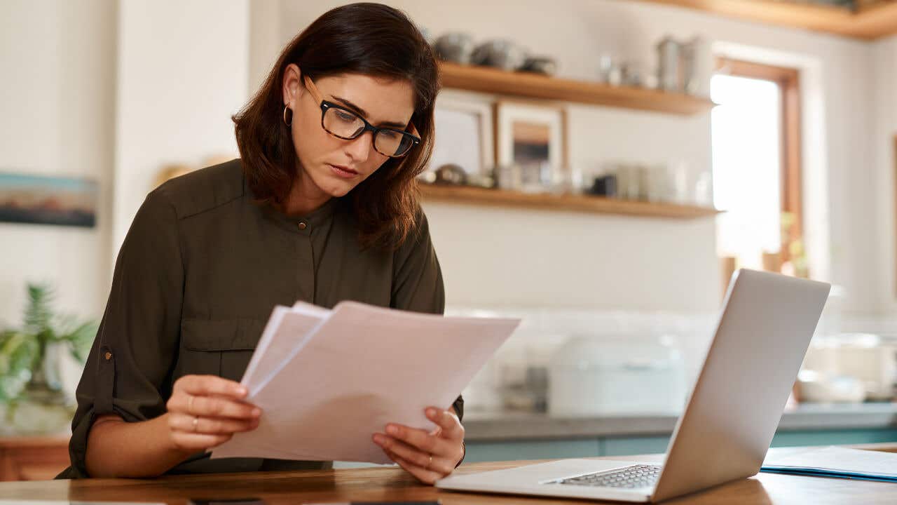 Woman managing her finances
