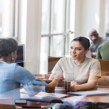 Women at bank