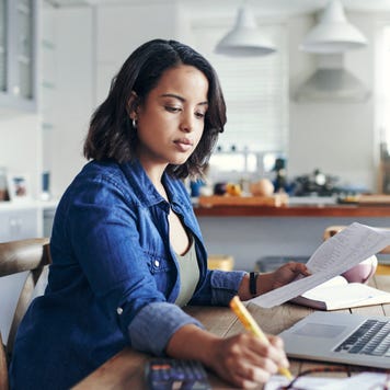 Person doing paperwork