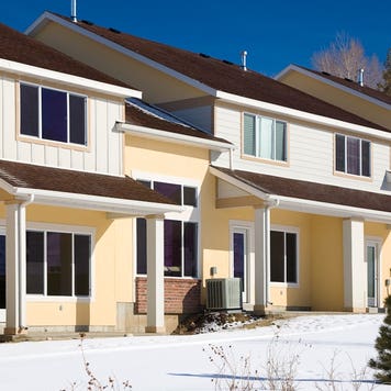 A group of townhouses