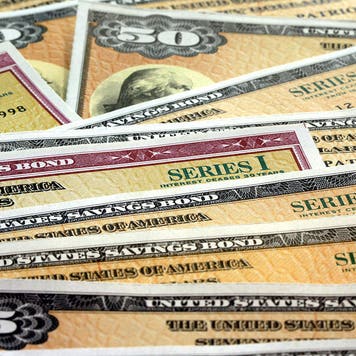pile of US savings bonds