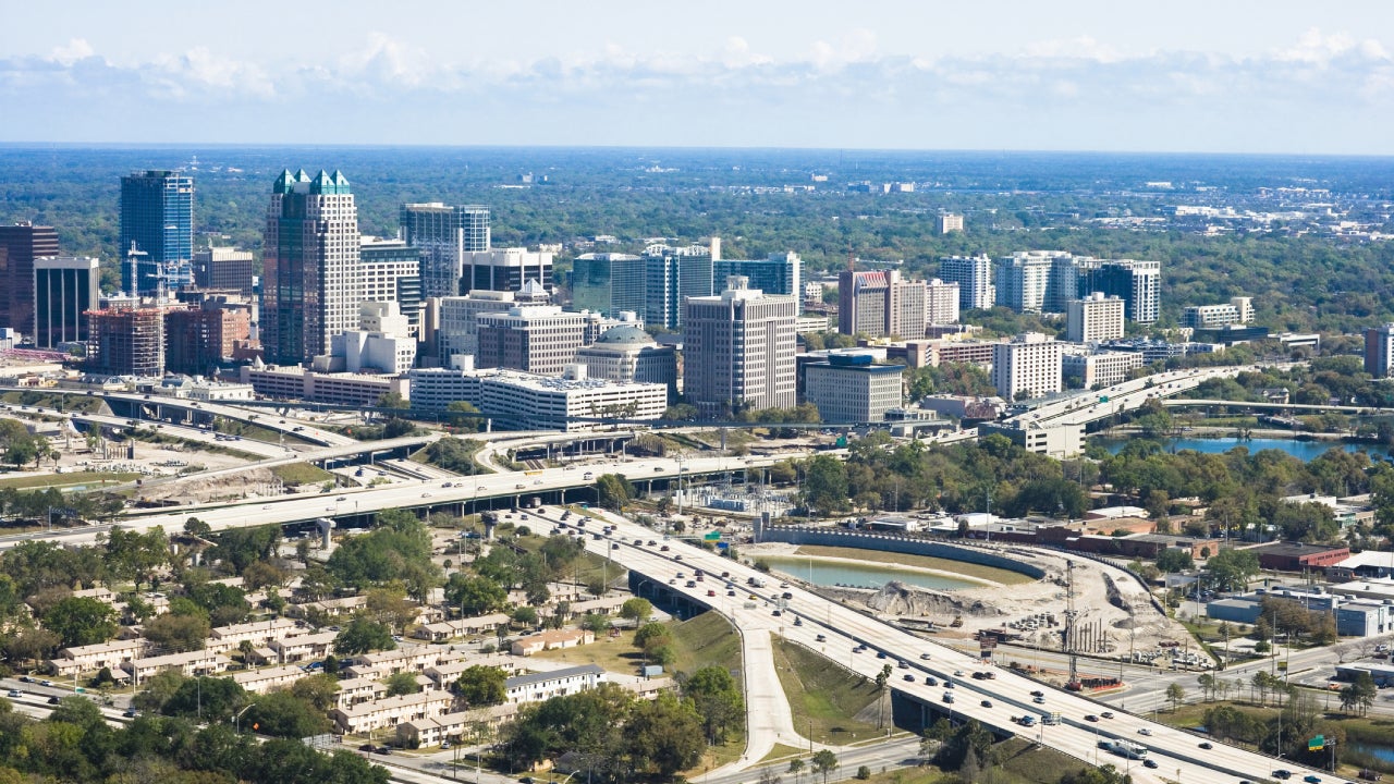 Shot of interstate outside of Tampa Bay.