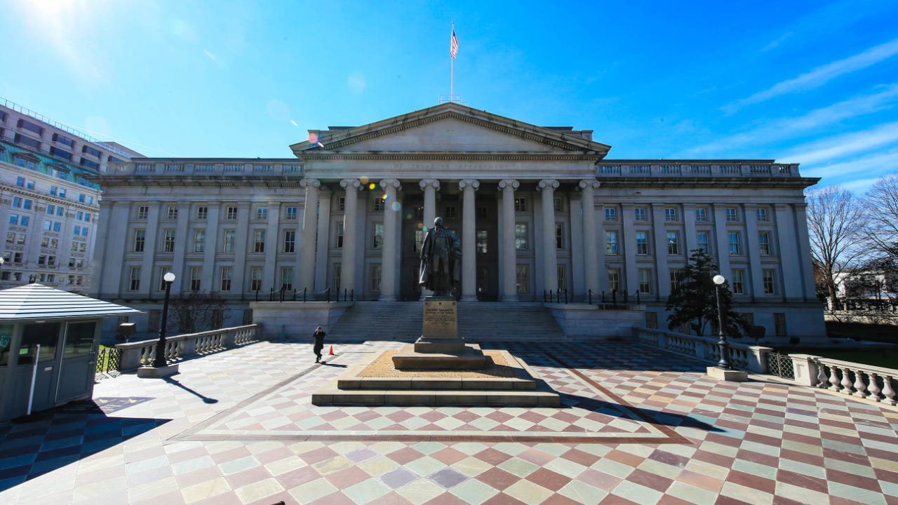 The Treasury building.