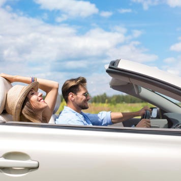 People driving in a car