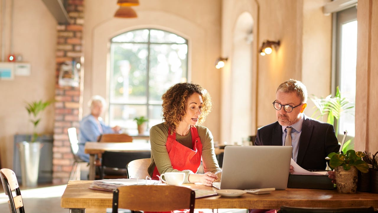 A homebuyer reviews loan options.