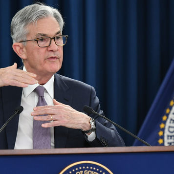 Federal Reserve Chairman Jerome Powell speaks at a press conference after an FOMC meeting.