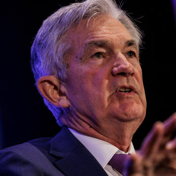 Federal Reserve Chair Jerome Powell speaks at a conference