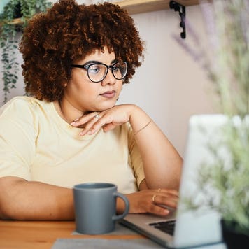 person working on a laptop