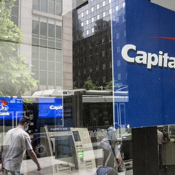 Capital One Bank signage in New York City
