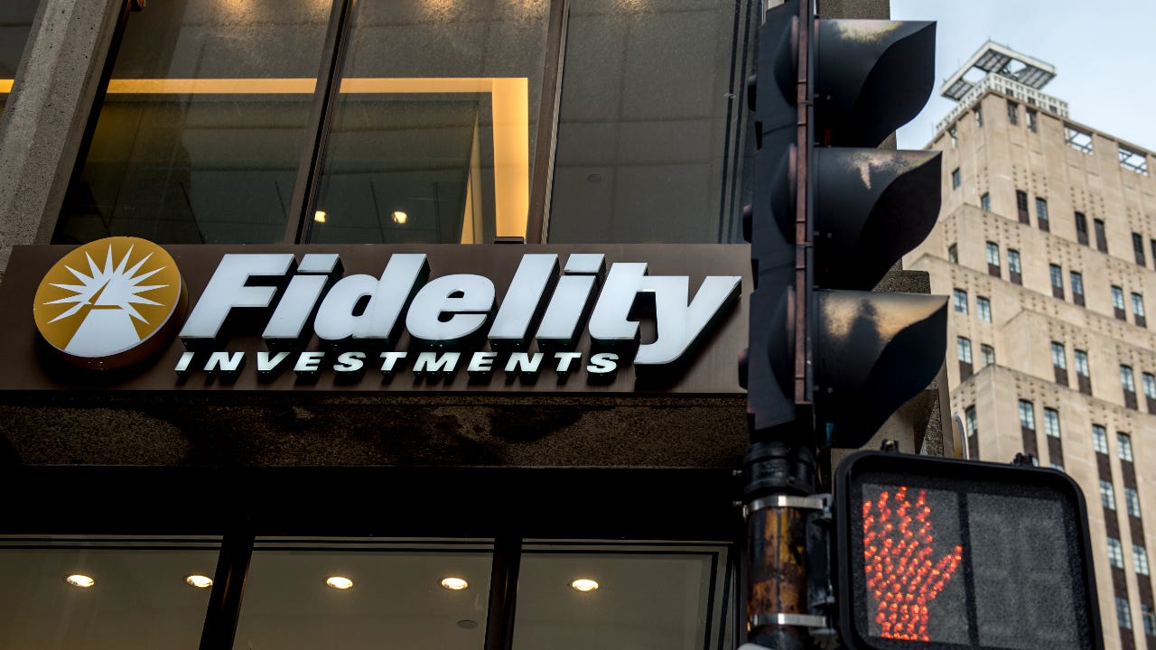 The Fidelity logo appears on a building