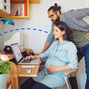 couple looking at the computer together