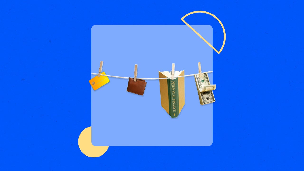 design image of a clothesline with books hanging