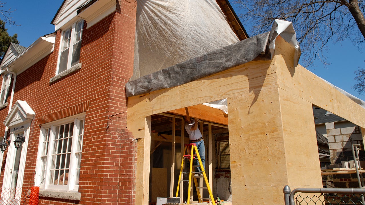 home addition under construction