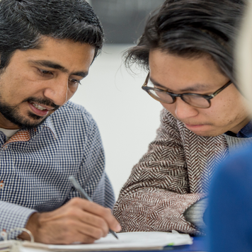 Financial planner helping couple