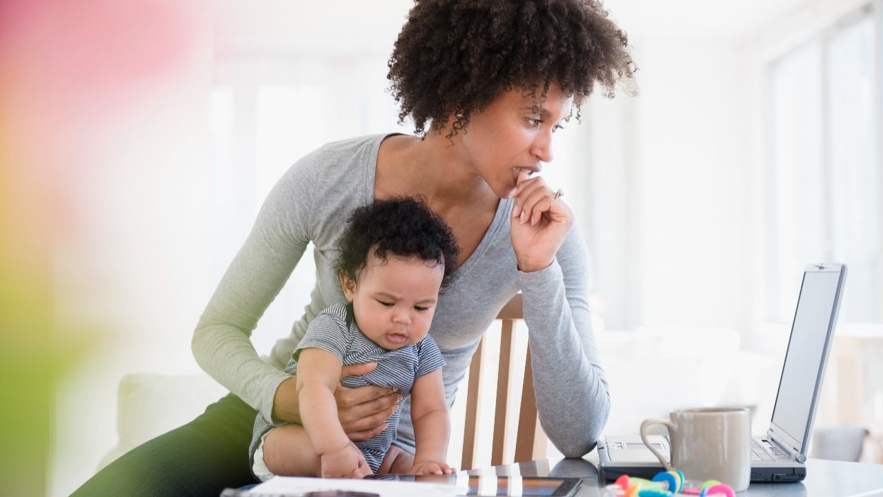 Young mother with toddler