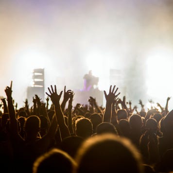 music performance with bright lights