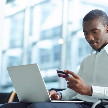 Man on laptop working