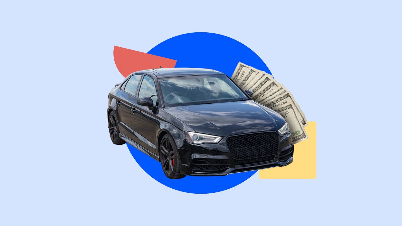 A car and a stack of cash