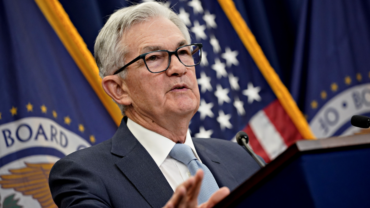 Fed Chair Jerome Powell speaks to journalists at a post-meeting news conference