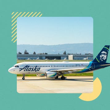 Design element including an alaska airlines' plane