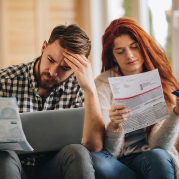 Man and woman going over documents
