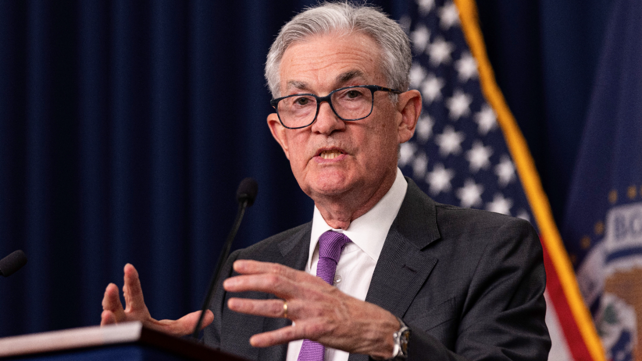 Fed Chair Jerome Powell speaks at Fed press conference