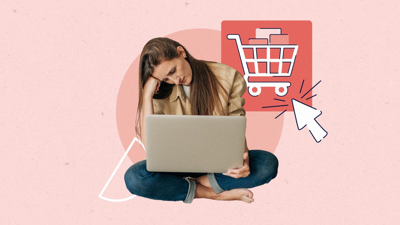 Woman looking at her laptop