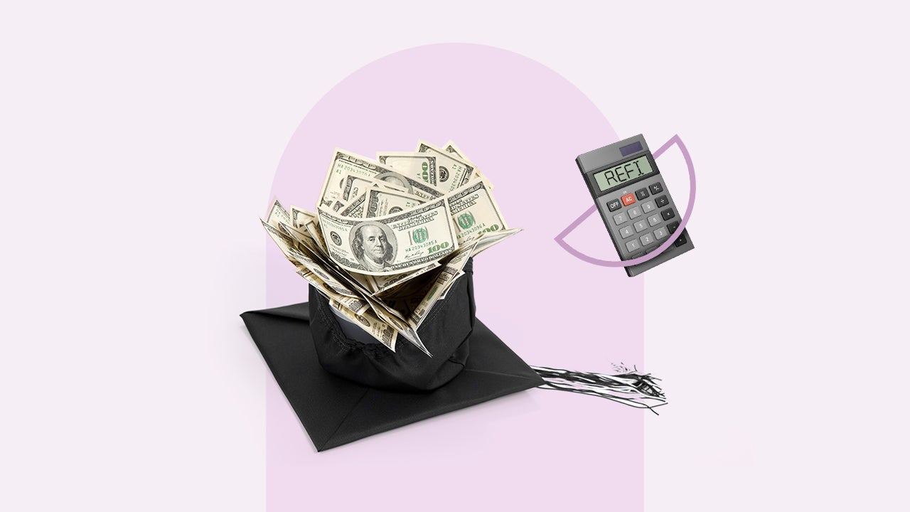 a graduation cap full of money