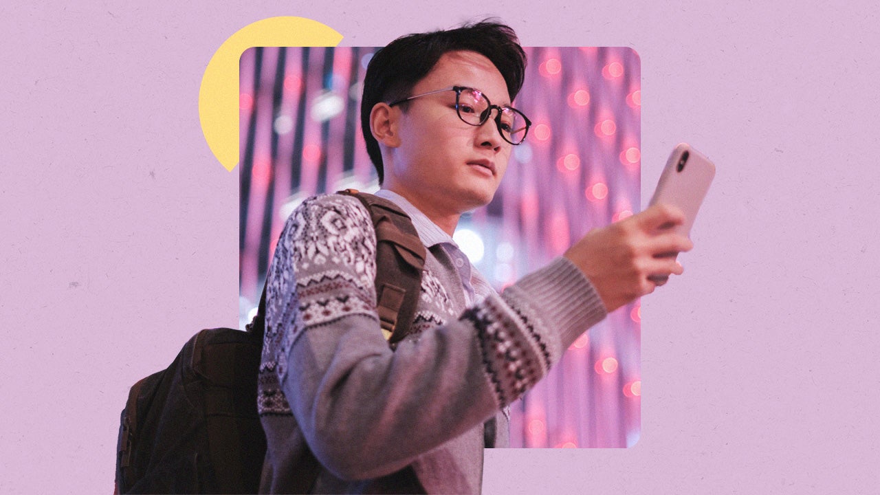 Person looking at their smartphone