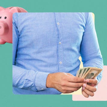 Closeup of someone counting money