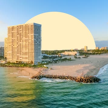 Photograph of a condo by the ocean