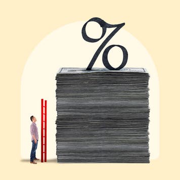 A very large stack of cash