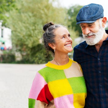 Older couple smiling