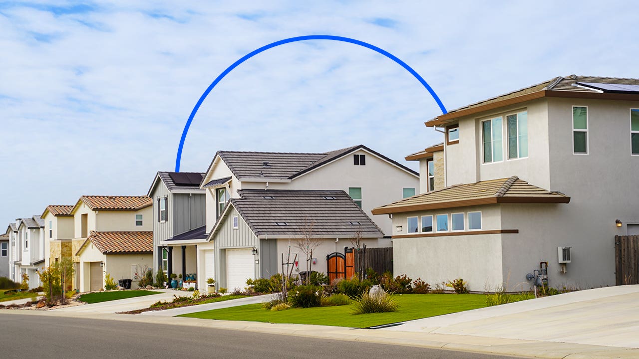 Design element of a home in a neighborhood.