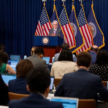 Federal Reserve Chair Powell Holds A News Conference Following The Federal Open Market Committee Meeting