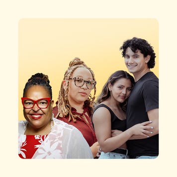 Design image of individuals posing for a photo