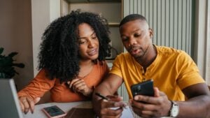 A couple files their taxes together.