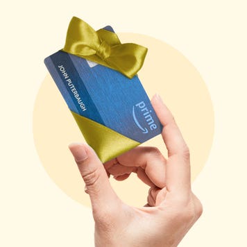 Illustration showing a Prime Visa card