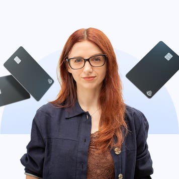 Photo illustration showing Bankrate credit cards writer Ana Staples